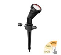 ledscom.de Foco de jardín con pincho de suelo PIRK para uso exterior, IP44, negro, incl. LED GU10, 3 niveles máx. 500lm blanco cálido