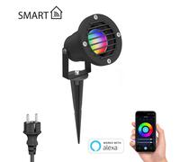 Foco de jardín DUK Grid con piqueta de tierra para exterior negro IP65 incl. [EEK: F]