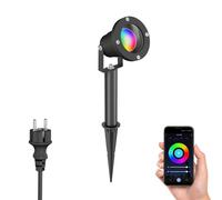 Foco de jardín DUK pincho de suelo negro para exterior aluminio IP65 incl. [EEK: F]