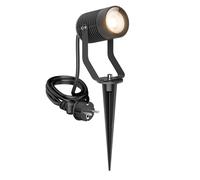 Foco de jardín SHINGA con pica de tierra para exterior IP65 enchufe antracita [EEK: C]
