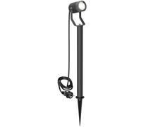 Foco de jardín SHINGA con pincho de suelo y base de 40 cm para exterior Enchufe