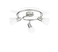 Foco de metal Philips Burlap de 3 luces E14 IP20 con casquillo de níquel - 5023