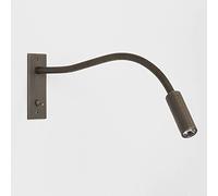 Foco de pared con cuello de cisne Lámpara LED de lectura junto a la cama, Aplique con cable empotrable ajustable con interruptor, Lámparas de cabecera flexibles Luces nocturnas para dormitorio