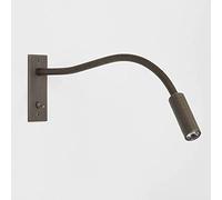 Foco de pared con cuello de cisne Lámpara LED de lectura junto a la cama, Aplique con cable empotrable ajustable con interruptor, Lámparas de cabecera flexibles Luces nocturnas para dormitorio