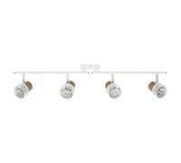 Foco de pared Cork (13,6 W, L x An x Al: 81,3 x 10 x 14,5 cm, Blanco, GU10, 4 ud.)