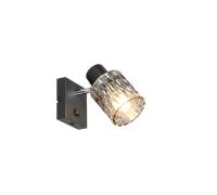 Foco de pared E27 negro 16 cm Trio Lighting R86421732