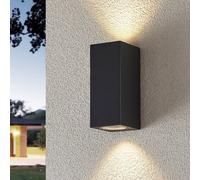 Foco de pared Lucande Lavina, 17 cm, antracita, 2 luces, 4 unidades