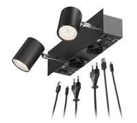 Foco de pared WAIKA 2 enchufes USB-C USB-A incl. lámparas LED GU10 c/u [EEK: E]