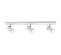 Foco de pared Zyli (30 W, L x An x Al: 7 x 60 x 11 cm, Blanco/Cromado, GU10, Número de bombillas: 3 ud.)