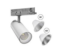 Foco De Riel LED 3 Fases Andromeda Blanco 15-27W 2600lm 4000K 36°/60°