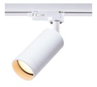 Foco de riel orientable | MASTA | Foco de techo GU10 para sistema de carril trifásico ØxL 54x100mm ajustable, blanco