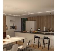 Foco de riel Paulmann URail Blossom, blanco señal/gris humo