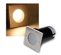 Foco de suelo empotrable, angular, 230V/5W COB LED, color de luz blanco cálido, flujo luminoso 400lm