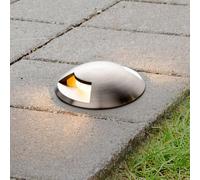 Foco de suelo empotrable Lucande Helene, Ø 9 cm, aluminio, IP67