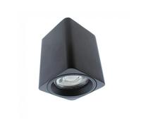wonderlamp - Foco Superficie BASIC Negro, Lámpara techo Rectangular, Luz Focalizada, Bombilla gu10
