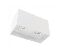 wonderlamp - Foco techo superficie 2 puntos de luz, Blanco, Orientable 30º, Bombilla GU10, Classic