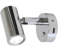 Foco de superficie frilight mini tube d4 con puerto de carga usb-c cromado