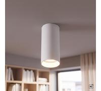 Foco de Techo Blanco Cocina Baño Metal Ø5, 5 CM Redondo GU10 Reflector Luz Manta