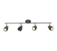Foco De Techo LED Brillante Milano Cromo 71cm 4 X 3W GU10 Cálido Ajustable