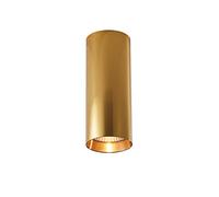 Foco de techo LED Cilindro dorado Lámpara de foco de acento de montaje en superficie, Accesorio de iluminación de montaje en techo direccional de aluminio, Focos de techo para sala de estar, pasillo y