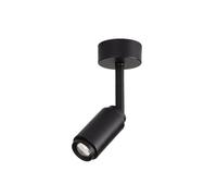Foco de Techo LED de Montaje Superficial, Foco de Acento, Foco de Techo Ajustable, focos de Techo direccionales, iluminación para galerías, Cuadros, focos para exhibiciones de Obras de Arte (Negro, 3
