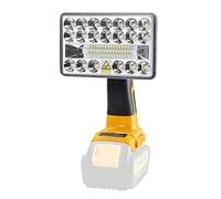 Foco de trabajo LED inalámbrico multifunción de 18W, 2000 lm, foco de largo alcance con puerto USB, compatible con Dewalt 18V batería de litio linterna de exterior,luz de campamento (sin batería)
