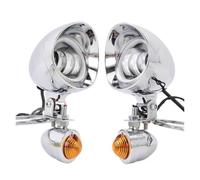 Foco Delantero Faro LED Universal Motocicleta 2 Uds Bala Conducción | Señales Giro Luz Antiniebla Con Barra(No light bar)