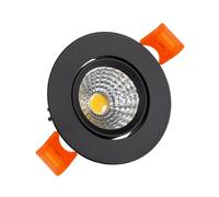 LEDKIA Foco Downlight LED 15W Circular COB CRI90 Corte Ø 90 mm Negro No Fli