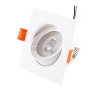 Foco Downlight LED 7W 630Lm 4200ºK Rectangular Basculante 40.000H [HO-DLPL-CUAD-7W-W] | Greenice