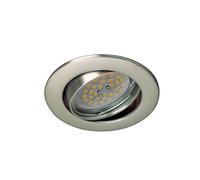 wonderlamp 1 Unidad Foco empotrable Basic techo Redondo, incluye Portalámparas GU10, Diámetro de 8,5 x 1,5 cm. Ojo de buey basculante 30°, Níquel