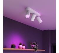 Foco empotrable Calex Smart blanco, longitud 37 cm, 3 luces GU10 LED RGBW