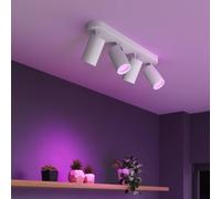 Foco empotrable Calex Smart blanco, longitud 49 cm, 4 luces GU10 LED RGBW