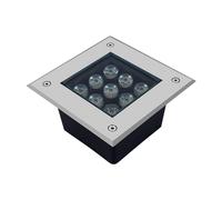 Foco empotrable Cuadrado para Exteriores, IP66, Resistente al Agua, CA 85-265 V, para jardín, Puente, Zona escénica, Parque, Camino, iluminación paisajística (Verde, 24 W)