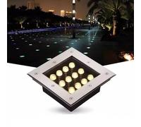 Foco empotrable de Exterior Cuadrado, IP66, Resistente al Agua, CA 85-265 V, LED, para jardín, Puente, Pasarela, Parque, Camino, iluminación paisajística (Verde, 5 W)