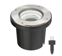 ledscom.de Lámpara empotrable de suelo BOS para exteriores, IP67, orientable, acero inoxidable, redonda, 150mm Ø, 1x GU5.3 máx. 15W