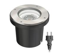 Foco empotrable de suelo BOS para exterior orientable acero inoxidable redondo