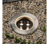 Foco empotrable de suelo LED Arcchio Thentos, Ø 12 cm, 40°, níquel, IP67