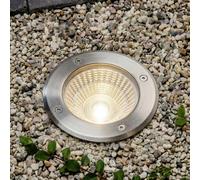 Foco empotrable de suelo LED Arcchio Thentos, Ø 12 cm, 60°, níquel, IP67