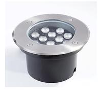Foco empotrable de Suelo para Exteriores, de bajo Voltaje, IP66, Resistente al Agua, CA 12/24 V, Redondo, para Caminos, Patios, Jardines, paisajes (Blanco 15 W, CA 24 V)