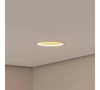 Foco empotrable de techo Bega LED Studio Line, blanco/latón, aluminio