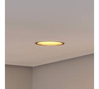 Foco empotrable de techo Bega LED Studio Line, negro/latón, aluminio