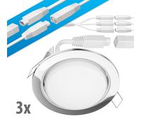 Foco empotrable de techo LED RUBA cromo GX18,315W c/u 560lm blanco redondo plano