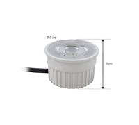 Foco empotrable en techo Prios Fibur con módulo LED, beige, juego de 10 unidades