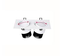Foco empotrable LED Cuadrado con ángulo Ajustable, luz de Techo, Panel Plano Empotrado para Sala de Estar, lámpara empotrada antideslumbrante para Interiores, Centro Comercial, Tienda de Ropa, lu
