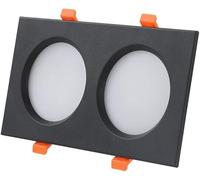Foco empotrable LED Cuadrado de 5 W, 9 W y 12 W, con Doble Cabezal, 3000 K, 4000 K y 6000 K seleionables. 5 W, 3000 K.