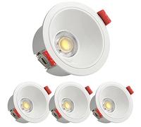 Foco empotrable LED de 4 Piezas con Forma de Globo Ocular, 5 W, 7 W, 10 W y 12 W, Redondo, Integrado, COB, direional, para Techo.