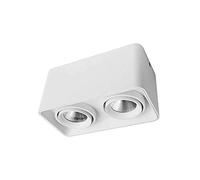 Foco empotrable LED de Doble Cabezal, 2 Luces, 7 W/2 Luces, 10 W, anslumbrante, Cuadrado, para Sala de Estar, Pasillo, Techo, Centro Comercial, Hotel, luz Alta y Neutra, 2 x 10 W