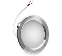 Foco empotrable LED delgado para encimera de cocina y baño agujero diámetro 60 mm alto 19 mm diámetro exterior 70 mm cromo pulido 3 W luz fría 6500 K directa a 220 V