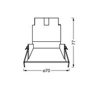 Foco empotrable LED TWIST de OSRAM, blanco/negro, 830, Ø 7 cm, metal