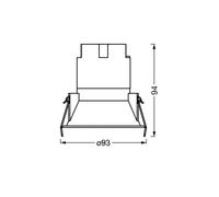 OSRAM Downlight SPOT TWIST 93, sw, 10W, 800lm, 840 WT